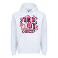 White strike out cancer baseball Premium Hoodie - MaliasSmallBusiness