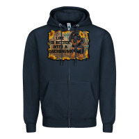 Navy life is better with a dachshund Zipper Hoodie - RanaPortraitStore