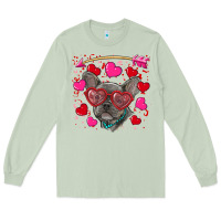 Matcha Valentine's day french bulldog puppy Long Sleeve Tee - RanaPortraitStore