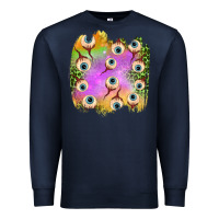 Navy eyes leopard halloween patch Premium Sweatshirt - BundleAndBundleShop