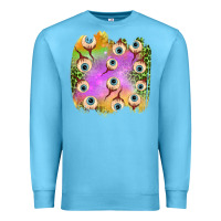 Ocean Blue eyes leopard halloween patch Premium Sweatshirt - BundleAndBundleShop