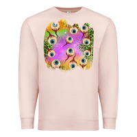Pale Pink eyes leopard halloween patch Premium Sweatshirt - BundleAndBundleShop