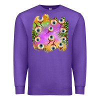 Purple eyes leopard halloween patch Premium Sweatshirt - BundleAndBundleShop