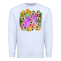 White eyes leopard halloween patch Premium Sweatshirt - BundleAndBundleShop