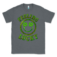 Charcoal Heather feeling lucky with leopard Classic Tee - RanaPortraitStore