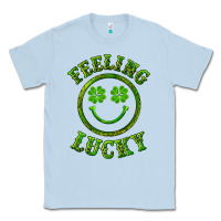 Dusty Blue feeling lucky with leopard Classic Tee - RanaPortraitStore