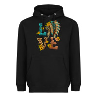Black love indian headdress Heavyweight Hoodie - HRA Design Shop