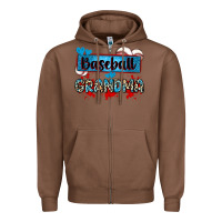 Chestnut baseball grandma with leopard Zipper Hoodie - Zillion Design Studio