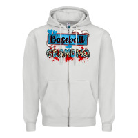 Dove Grey baseball grandma with leopard Zipper Hoodie - Zillion Design Studio