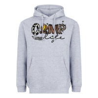 Heather Grey camp life Heavyweight Hoodie - CowhideDigitalArt