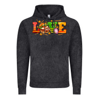 Vintage Black love with hamburger Vintage Hoodie - AdoDesignShop