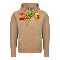 Love With Hamburger Vintage Hoodie | Teevron