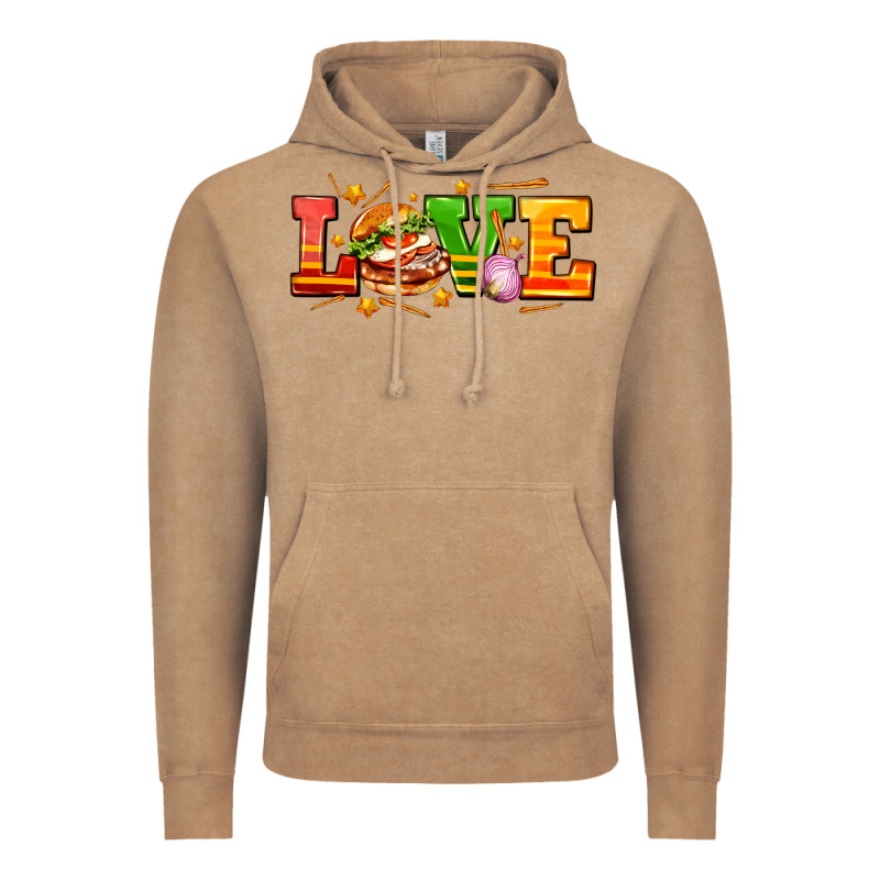 Love With Hamburger Vintage Hoodie by AdoDesignShop | Teevron