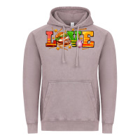 Vintage Zinc love with hamburger Vintage Hoodie - AdoDesignShop