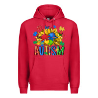 Cardinal austism sunflower Premium Hoodie - MaliasSmallBusiness