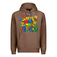Chestnut austism sunflower Premium Hoodie - MaliasSmallBusiness