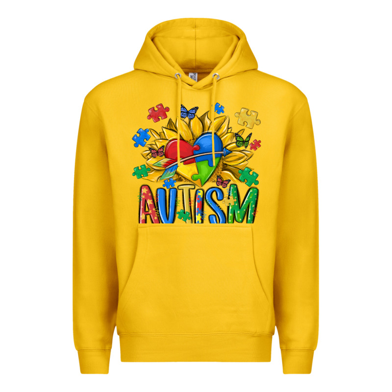 Austism Sunflower Premium Hoodie by MaliasSmallBusiness | Teevron