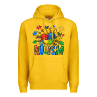 Lemon austism sunflower Premium Hoodie - MaliasSmallBusiness