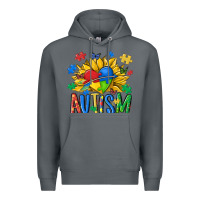 Rock austism sunflower Premium Hoodie - MaliasSmallBusiness