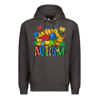 Smoke austism sunflower Premium Hoodie - MaliasSmallBusiness