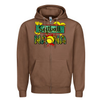 Chestnut softball nana with leopard Zipper Hoodie - Zillion Design Studio