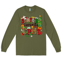 Army Green santa's favorite cpht Long Sleeve Tee - Zillion Design Studio