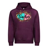 Mauve Wine heart teacher Urban Hoodie - MaliasSmallBusiness