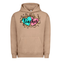 Pigment Burro heart teacher Urban Hoodie - MaliasSmallBusiness