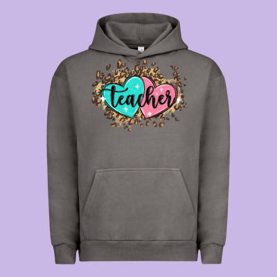 Heart Teacher Urban Hoodie Designed By Maliassmallbusiness