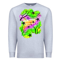 Heather Grey star halloween patch Premium Sweatshirt - BundleAndBundleShop