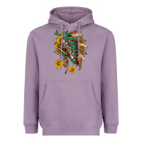 Lavender indian headdress with pattern and sunflowers Heavyweight Hoodie - HRA Design Shop
