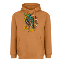 Meerkat indian headdress with pattern and sunflowers Heavyweight Hoodie - HRA Design Shop