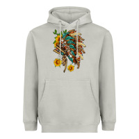 Moon Dust indian headdress with pattern and sunflowers Heavyweight Hoodie - HRA Design Shop