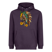Indian Headdress With Pattern And Sunflowers Heavyweight Hoodie | Teevron