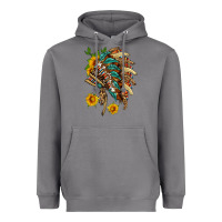Storm indian headdress with pattern and sunflowers Heavyweight Hoodie - HRA Design Shop