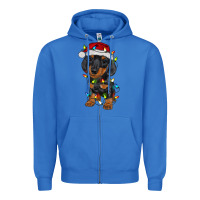 True Royal dachshund puppy christmas lights Zipper Hoodie - RanaPortraitStore
