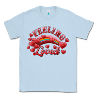 Dusty Blue feeling loved valentine's day Classic Tee - RanaPortraitStore