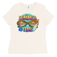 Bone summer time sunset glasses Ladies Tee - BarkalooDesign