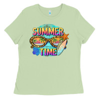 Matcha summer time sunset glasses Ladies Tee - BarkalooDesign