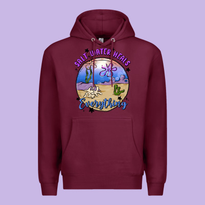 Salt Water Heals Everything Premium Hoodie Designed By Maliassmallbusiness