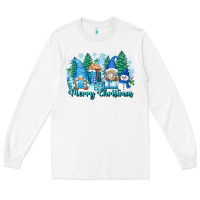 White merry christmas snowman gnomes Long Sleeve Tee - Zillion Design Studio