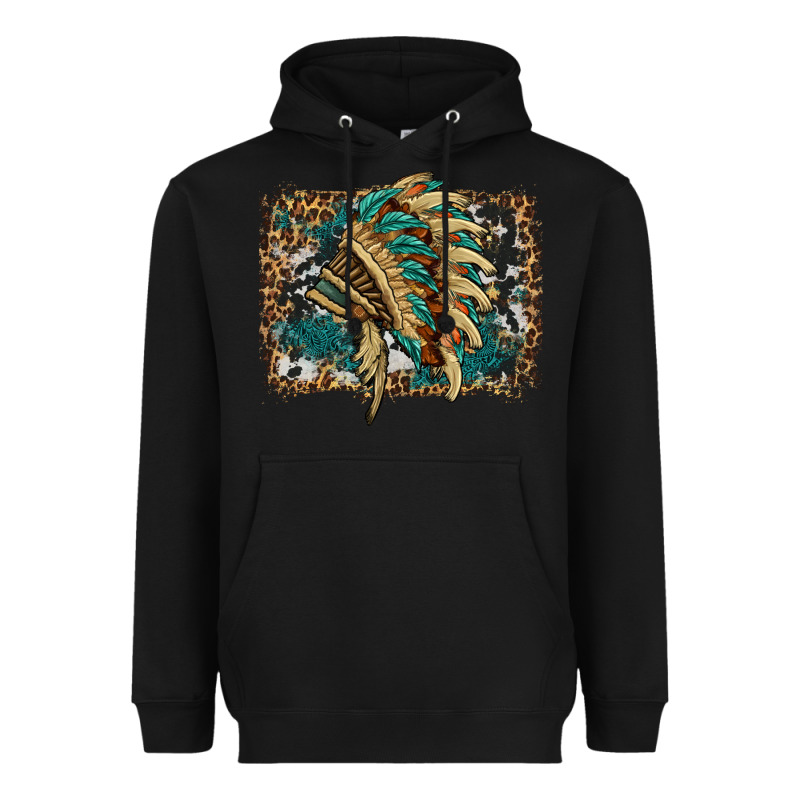 Indian Headdress With Background Heavyweight Hoodie by HRA Design Shop | Teevron