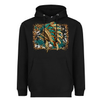 Black indian headdress with background Heavyweight Hoodie - HRA Design Shop