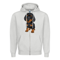 Dove Grey dachshund puppy Zipper Hoodie - RanaPortraitStore