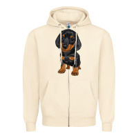 Dachshund Puppy Zipper Hoodie | Teevron