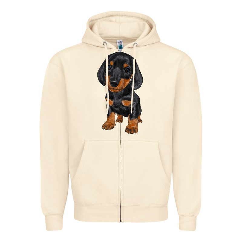 Dachshund Puppy Zipper Hoodie by RanaPortraitStore | Teevron