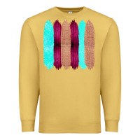 Colored Farm Life Purple Wood Jute Cyan Glitter Brush Strokes Premium Sweatshirt | Teevron