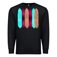 Black Colored Farm Life Purple Wood Jute Cyan Glitter Brush Strokes Premium Sweatshirt - Bettercallsaul