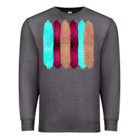 Charcoal Heather Colored Farm Life Purple Wood Jute Cyan Glitter Brush Strokes Premium Sweatshirt - Bettercallsaul