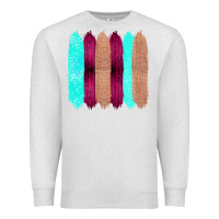 Oatmeal Heather Colored Farm Life Purple Wood Jute Cyan Glitter Brush Strokes Premium Sweatshirt - Bettercallsaul